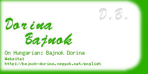 dorina bajnok business card